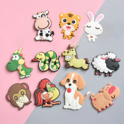 11 pcs Creative Cartoon PVC Fridge Magnet Chinese Zodiac Signs Magnetic Toys Toddler Souvenir Refrigerator Magnet Decor