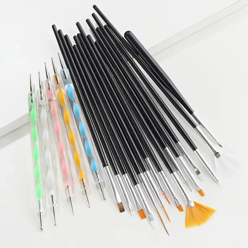 Description Picture 2 of item20Pcs Pro Nail Art Drawing Dotting Polish Makeup Pen Brushes Set Manicure Tool - Blending Foundation Powder Blush Concealers Hig