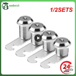 1/2SETS Cylinder Locks Door Cabinet Mailbox Padlock Drawer Cupboard Box Lock With 2 Keys Cam Locks For Furniture Hardware