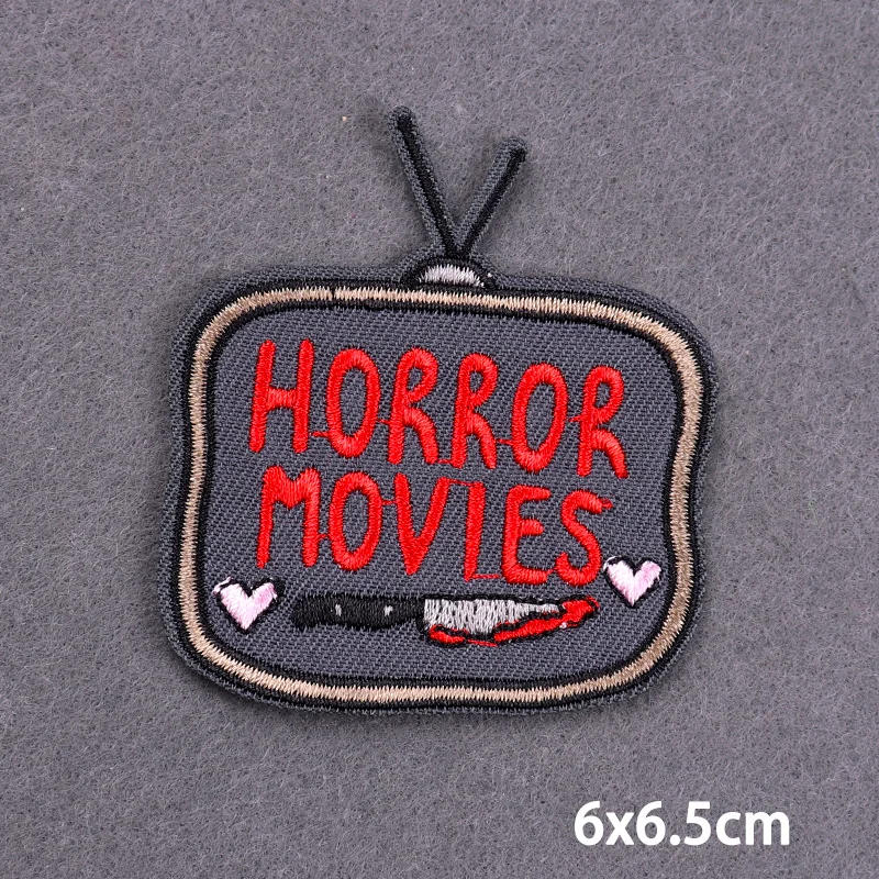 Description Picture 5 of itemSatan Loves You Iron On Patches Punk Skull Embroidery Patches For Clothing Thermoadhesive Ironing Stickers DIY Applique