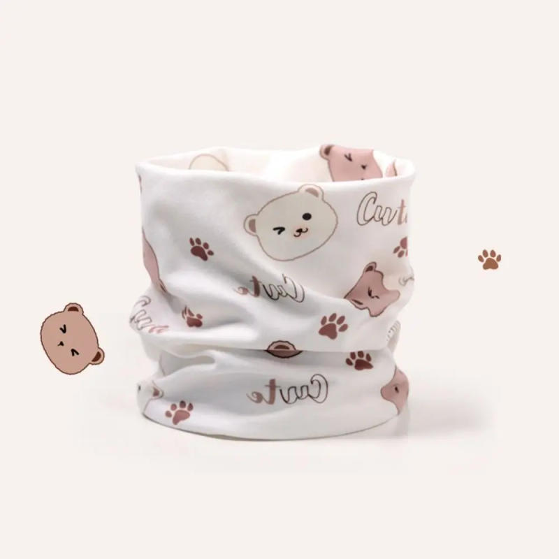 Description Picture 4 of itemBib Baby Thermal Neck Warmer Windproof Coldproof Thickened Boys Girls Scarf Snap Fastener Neckerchief Ski Snowing Scarf