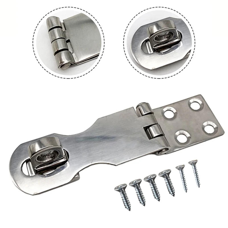 Description Picture 2 of itemPadlock Hasp Door Clasp Lock Shed Gate Latch Household Burglar-proof Bolt Door Buckle With Screws Door Lock Accessory