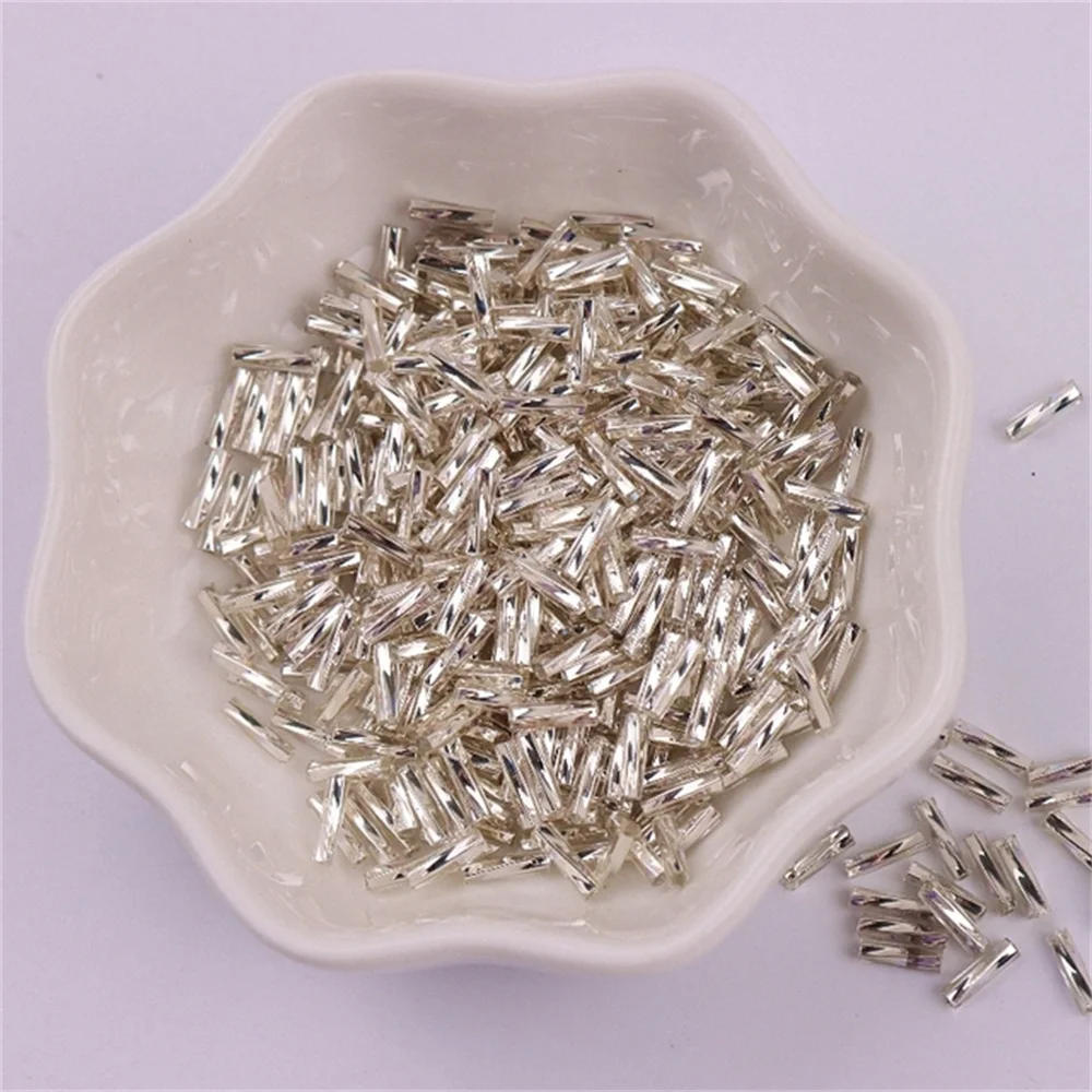Description Picture 6 of item300Pcs 11/0 Tube Bead 2x6mm Twist Bugles Glass Beads Helical Seedbeads For DIY Bracelet Jewelry Dress Making Garments Accessory