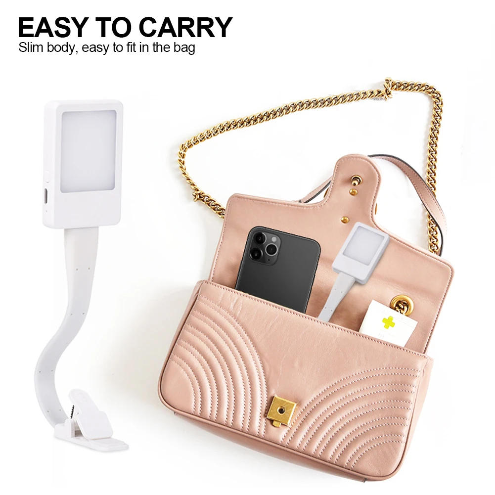 Description Picture 6 of item360° Flexible Table Lamp with Clip Stepless Book Led Desk Lamp Rechargeable Bedside Night Light for Study Reading Office Work