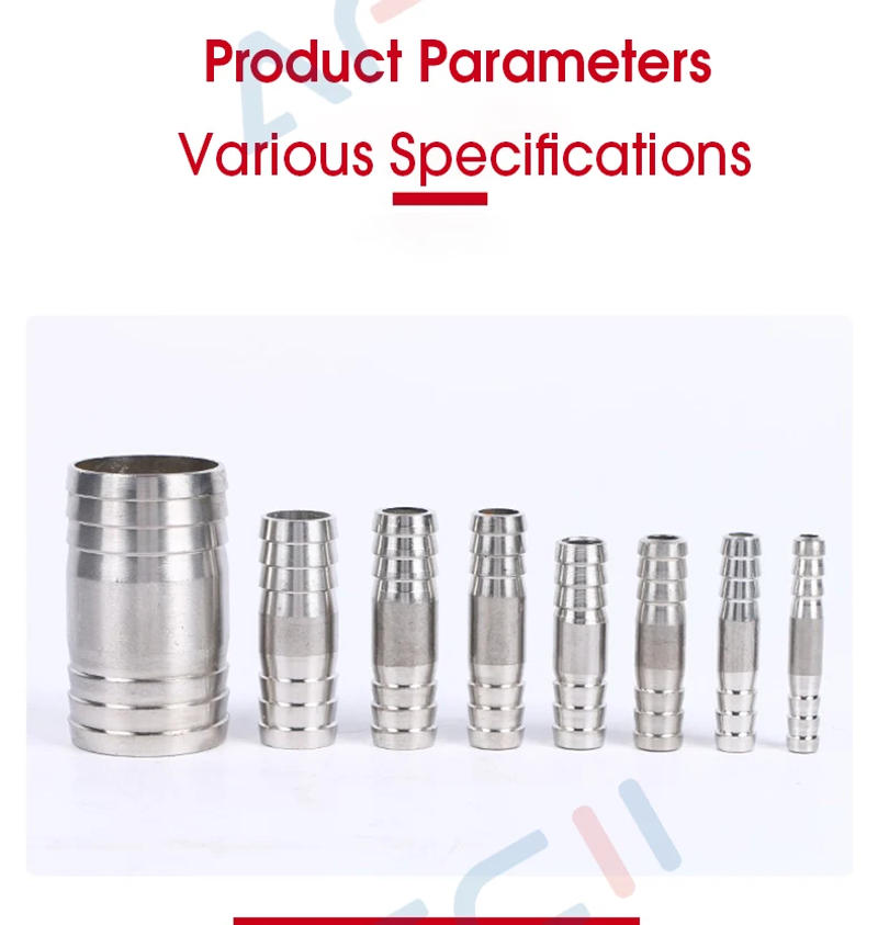 Description Picture 4 of itemHose Barb 304 Stainless Steel Hose Tail Barb Connectors 6mm 8mm 10mm 12mm T Type Y Type Pipe Fitting Pagoda Tail Barb Connector