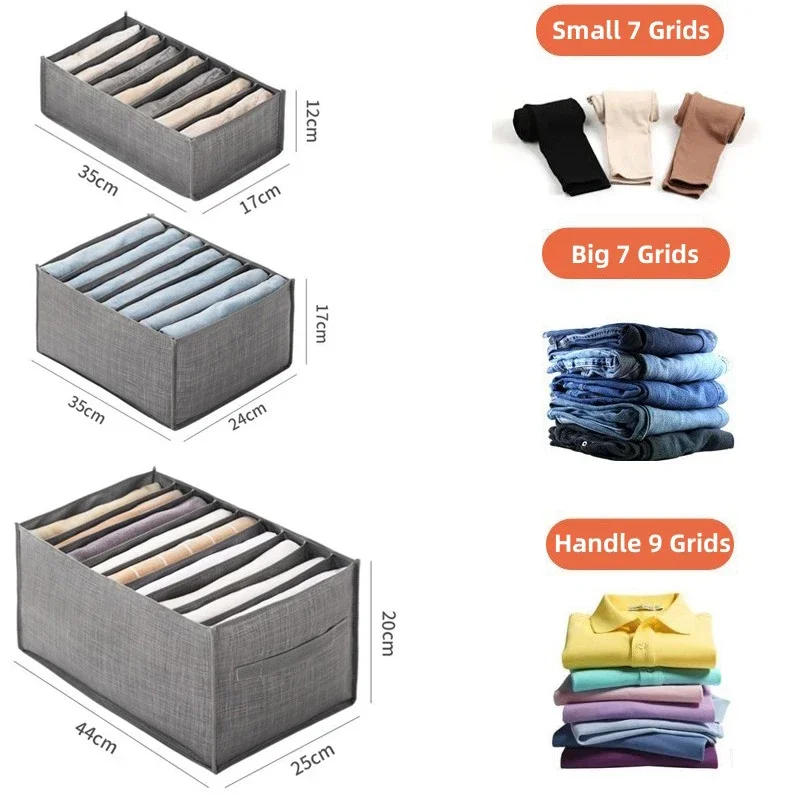 Description Picture 4 of itemPants Jeans Storage Box Drawers Organizer for Underwear Bra Socks Wardrobe Clothes Organizer Cabinet  T-Shirt Organizers storage