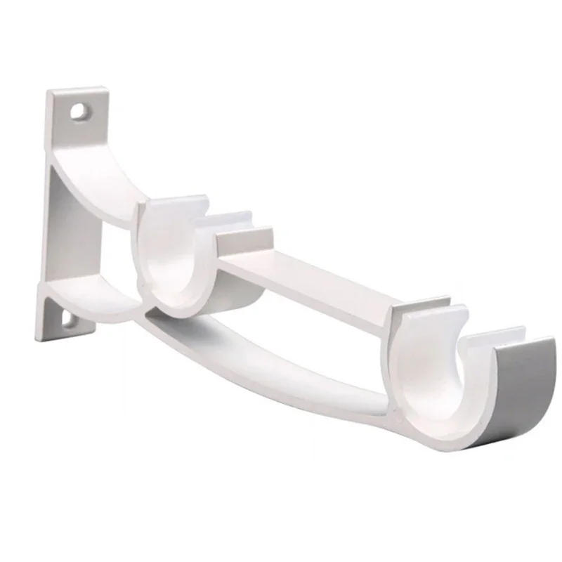Description Picture 5 of item1pcs Double Curtain Rod Brackets Window Hardware Holder Home Decor Drop Shipping
