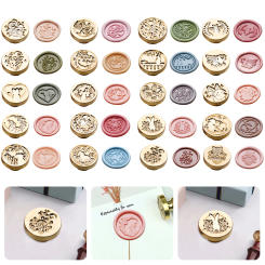 Cute Pet Series Lacquer Seal Copper Head 3D Paint Copper Head Wax Particle Hand Book Invitation Card Sealing Wax Gift Decoration