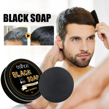 Natural Hair Darkening Soap Shampoo Bar Fast Effective Repair Gray White Color Dye Organic Conditioner Beauty Health