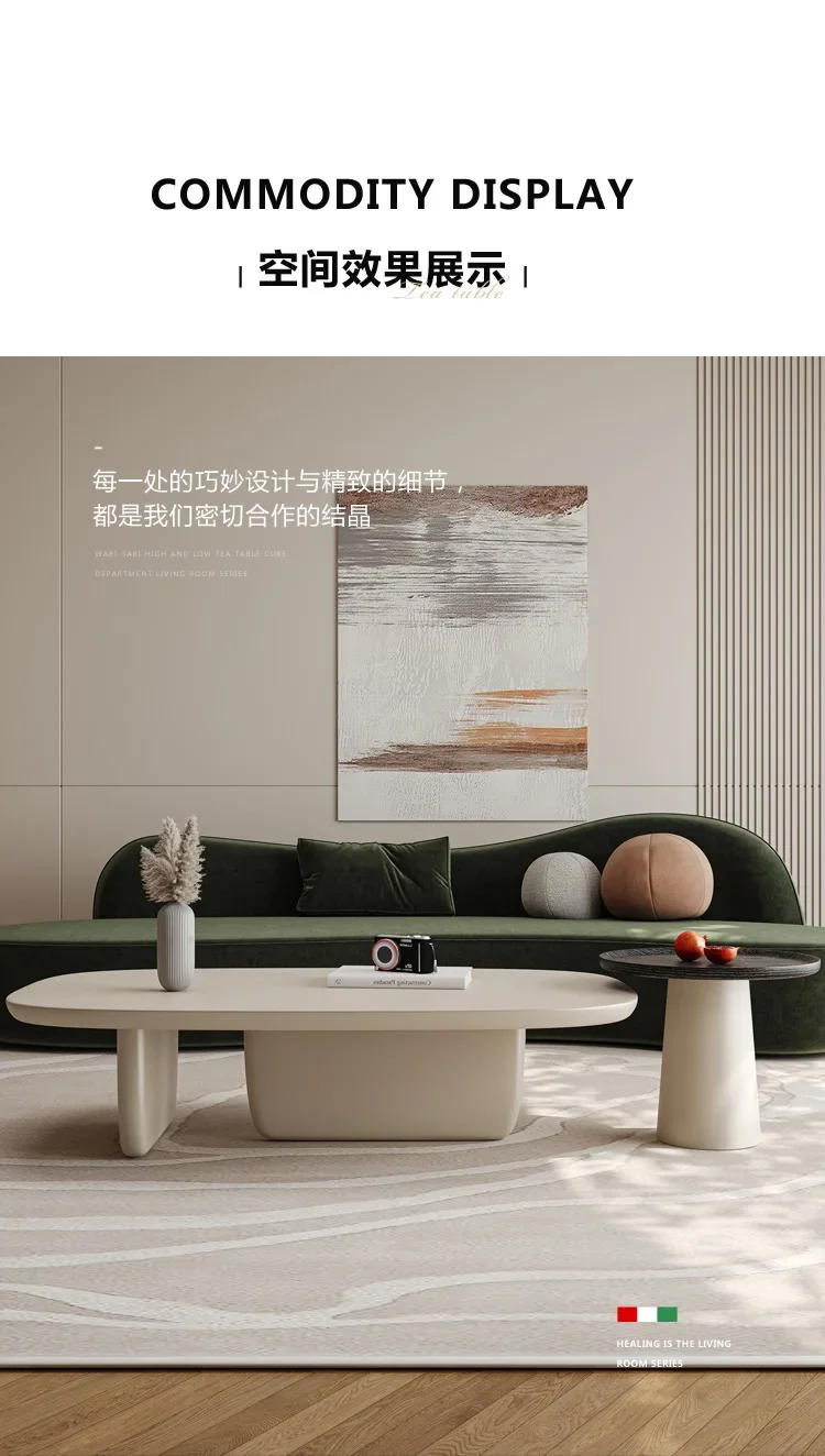Description Picture 4 of itemMinimalist Coffee Table Office Round Nordic Service Display Luxury Center Entrance Hall Patio Interior Living Room Furniture