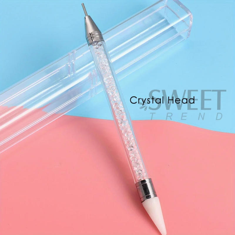 Description Picture 6 of itemDual-Ended Rhinestone Picker Pen With Tweezer Set Point Drill Wax Pencil Sticking Picking Dotting Jewelry Tools Decoration Kit