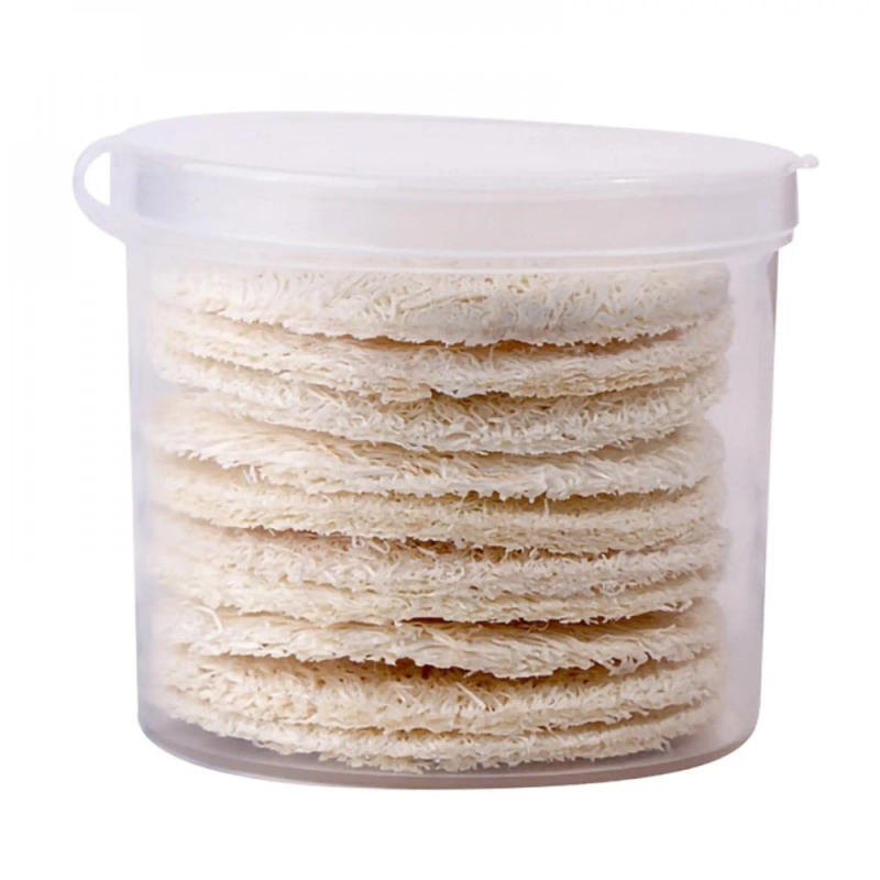 Description Picture 3 of item10Pcs Natural Luffa Facial Cleansing Loofah Scrub Wisp Sponge Pads Face and Body Exfoliating Skin Scrubber Peel Scrub Skin Care