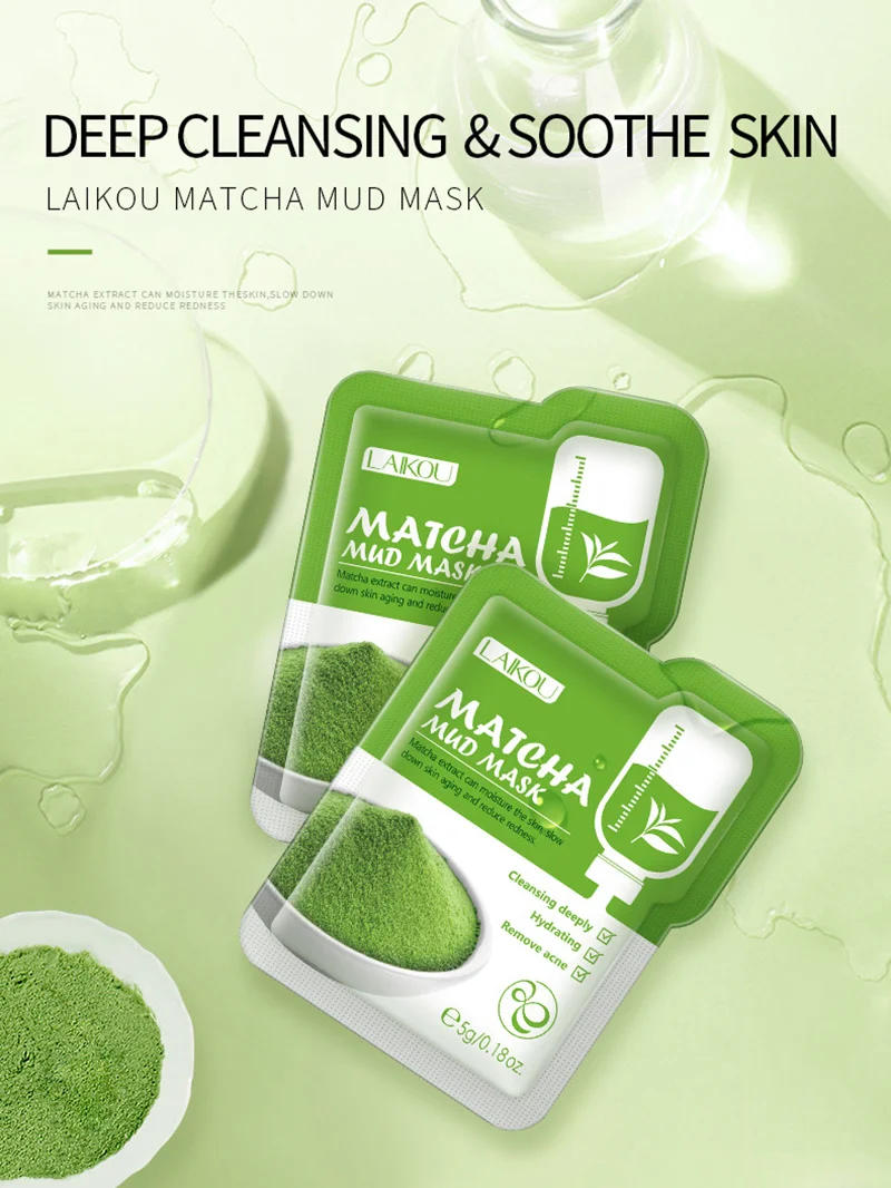 Description Picture 5 of item50pcs LAIKOU Mud Masks Sakura Facial Clay Masks Moisturizing Anti-aging Anti Acne Deep Cleansing skincare Face Mask for Beauty
