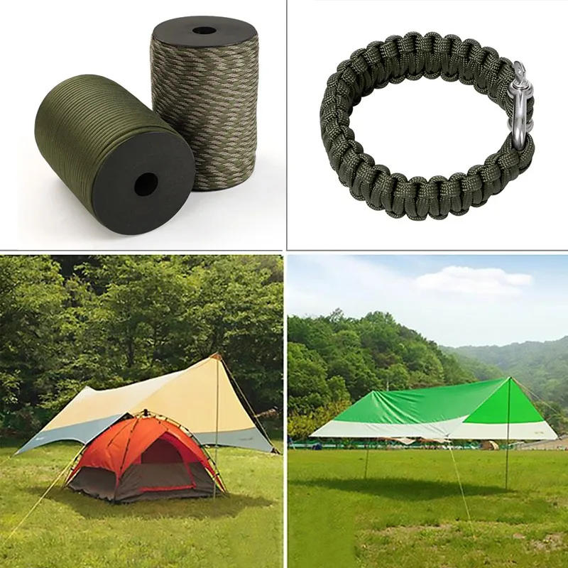 Description Picture 6 of item30M 50M 100M 9 Strands 4mm Parachute Cord Lanyard Outdoor Camping Tent Rope Climbing Hiking Survival Equipment DIY Accessories