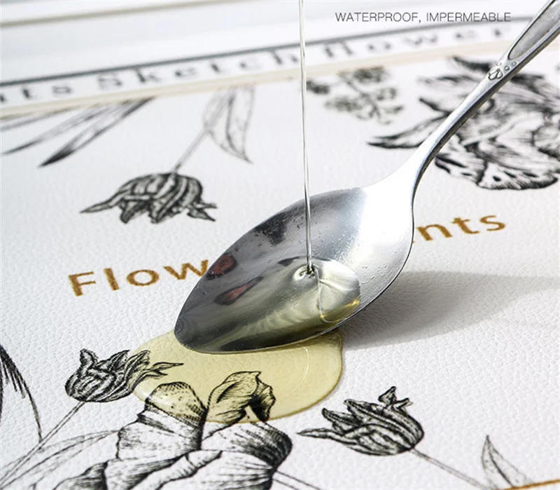 Description Picture 3 of itemOil-proof Placemat for Dining Table Dinnerware Mat Cup Coaster Insulating Mats Coffee Table Accessories Nordic Home Decor