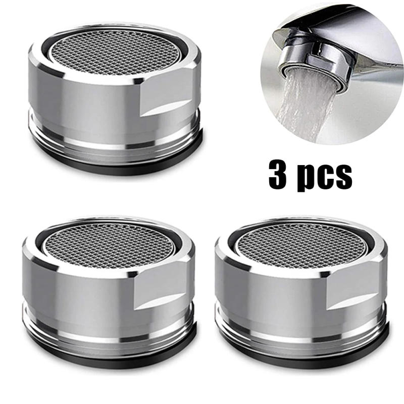 Description Picture 5 of item3pcs 24mm Brass Water Saving Tap Faucet Aerator Repalcement Stainless Steel Sprayer Sink Aerator Kitchen Bedroom Thread Nozzle