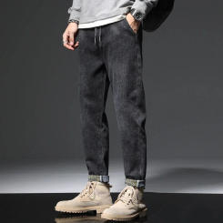 Spring/Summer 2024 New High Quality for Men's Fashion Versatile Casual Elastic Slim Fit Straight leg Jeans K1299
