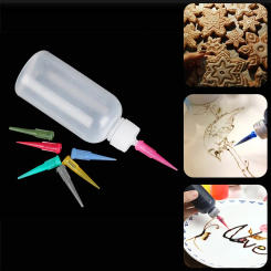 50ML Jam Painting Squeeze Bottles with 7 Nozzles Cake Decor Baking Pastry Cake DIY Tools Bakeware Kitchen accessories