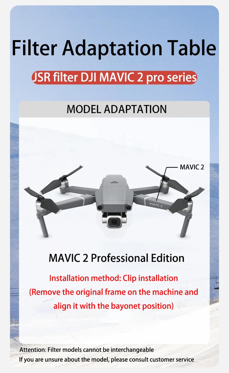 Description Picture 2 of itemDJImavic 2 Pro Professional Edition Drone Accessories Filter ND8 Dimming CPL Polarizing Starlight Mirror