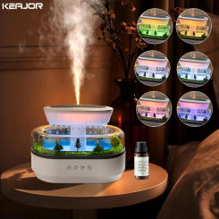Aroma Humidifier Essemtial Oil Diffuser Raindrop Air Humidifier with White Noise Colorful Light Home Bedroom Fragrance Diffuser