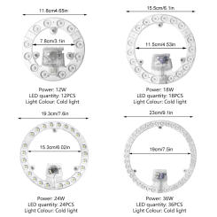 Led Module 220V Ceiling Light Led Panel Board 12W 18W 24W 36W Replacement Led For Lamp Ceiling Fan Wall Lamp Round Module