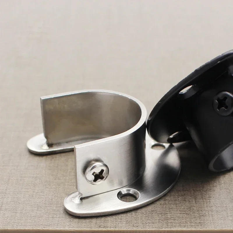 Description Picture 5 of item2/4PCS Flange Rod Bracket Closet Rod End Support Socket Suitable for Wardrobe Curtain Fixed Socket Thickened Open Flange Seat