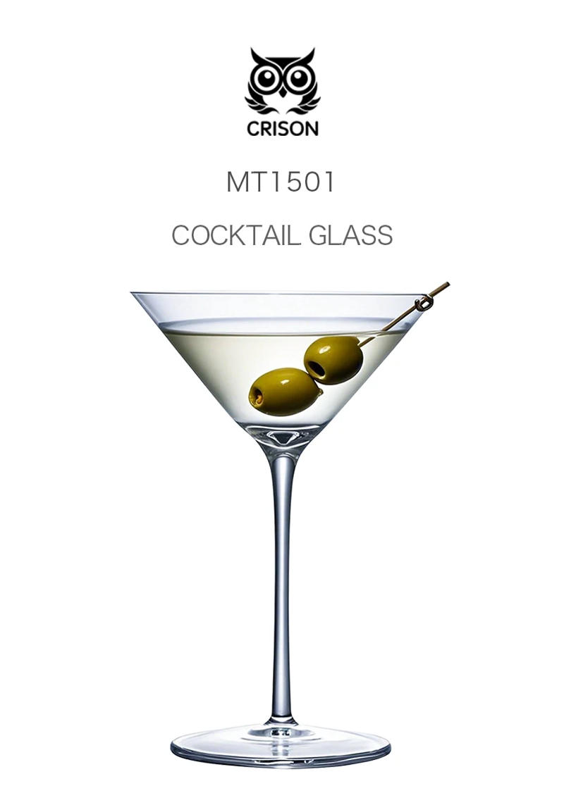 Description Picture 2 of itemMT1501 CRISON Crystal Glass Bar Martini Cocktail Glass Champagne Wine Glass Wedding Party Home Glass Cup 130ml