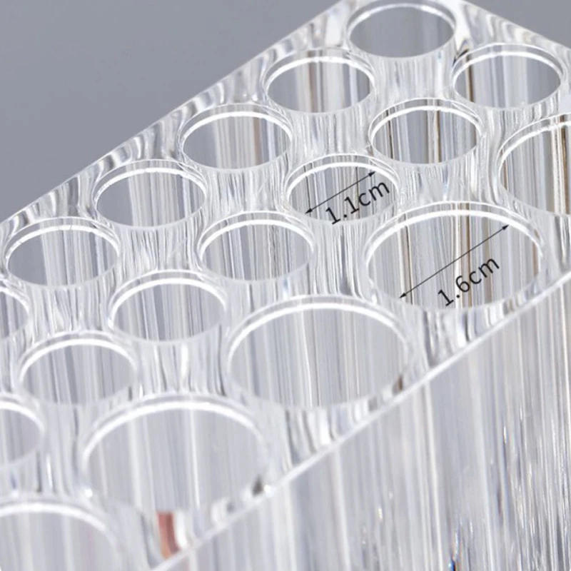 Description Picture 6 of item26 Holes Acrylic Nail Brushes Organizer Nail Art Kit Storage Tools Makeup Cosmetics Pen Display Case Holder Holder Showing Shelf