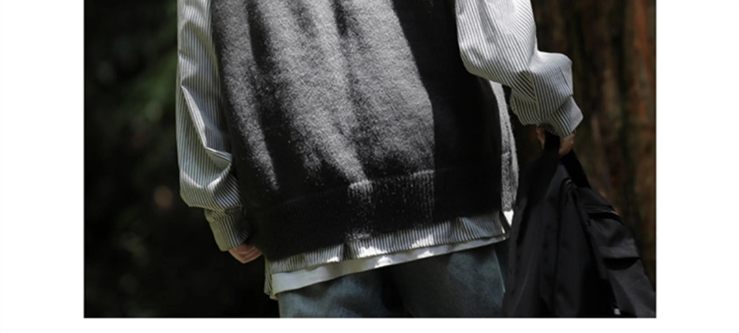 Description Picture 5 of itemMen Sweater Vest Preppy Embroidery V-neck All-match Vintage Knitwear Korean Stylish Fashion Baggy Unisex Simply Harajuku Casual