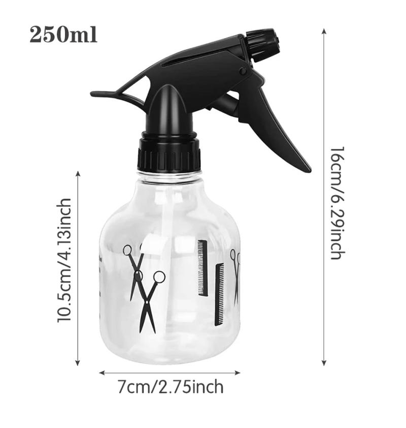 Description Picture 2 of item250ML Empty Hairdressing Spray Bottle Hair Salon DIY Barber Plastic Water Spray Bottles Transparent Make-up Container Bottles