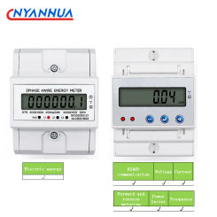 AC230V 100A LCD Digital Display Power Meter in Energy Meters Smart Electric Meter 3 Phase Kwh Meter Ammeter