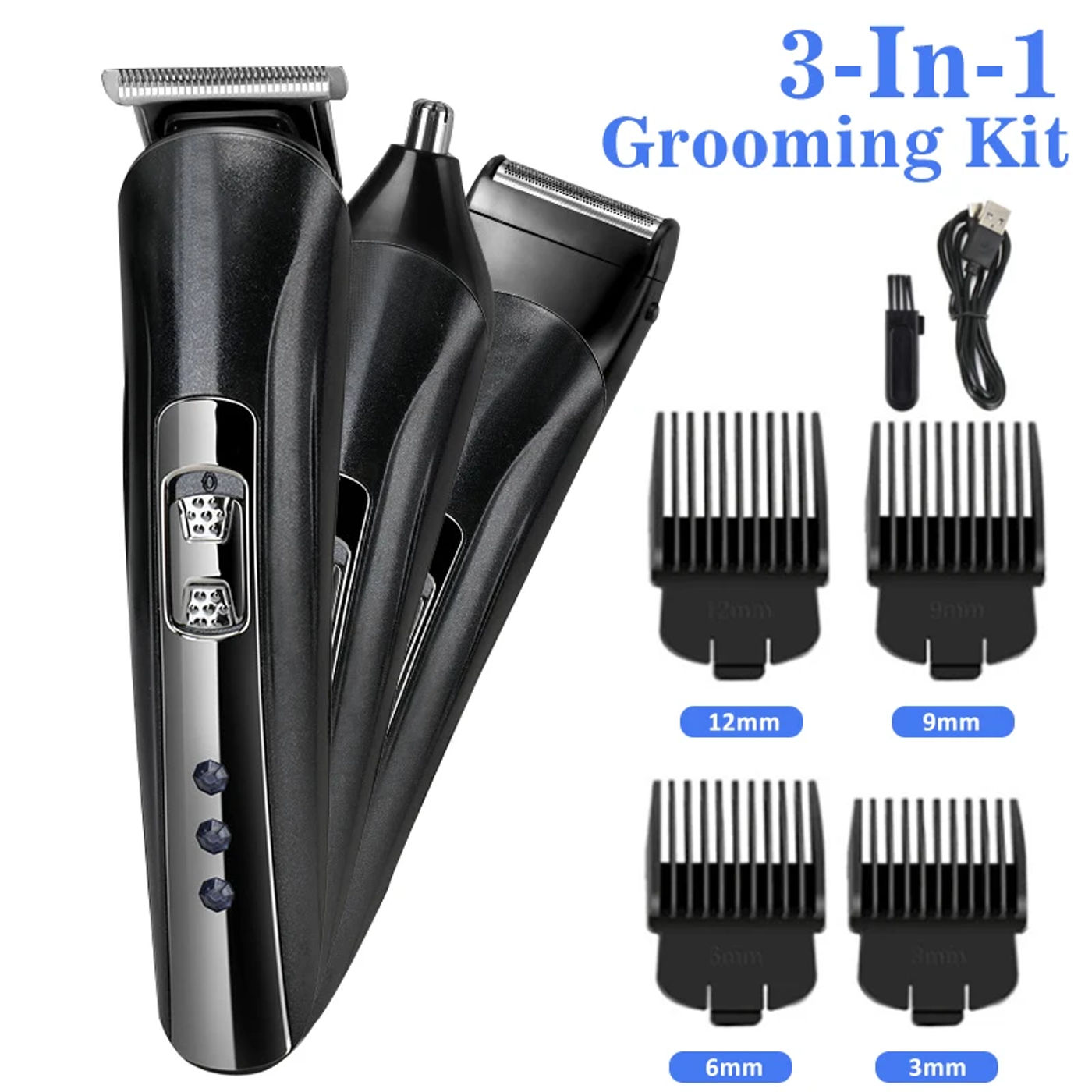 Description Picture 2 of itemCordless Barber Grooming Sets Body Trimmer for Men Groin Hair Trimmer Barber Clippers Haircut Kit Rechargeable Hair Clippers