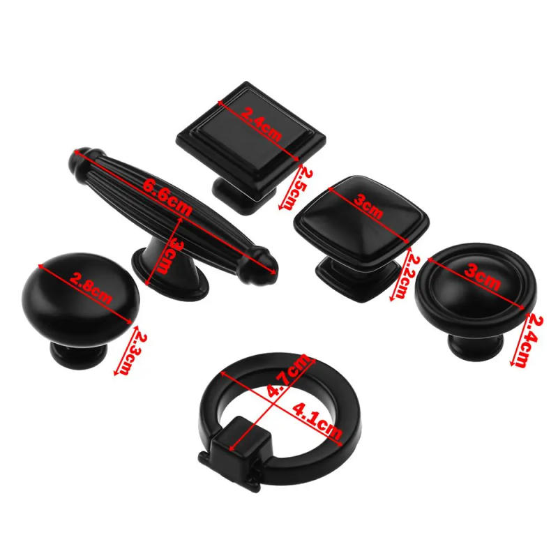 Description Picture 3 of itemFittings Hardware Variety Style Black Series Dresser Cabinet Drawer Knob Wardrobe Pulls Cabinet Pulls Door Handle