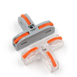 T Type Wire Connector Small Push-in Terminal Blocks Compact Splice Electrical Connectors Mini Universal Quick Terminal Block
