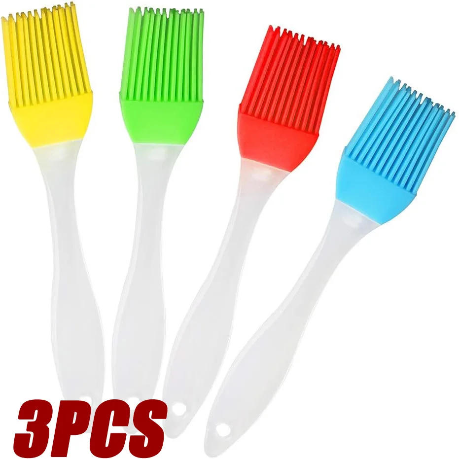 Description Picture 5 of item3PCS Silicone Basting & Pastry Brush Great for BBQ Meat Cake Heatproof Pastry Brush Set for BBQ Grill Baking Kitchen Accessories