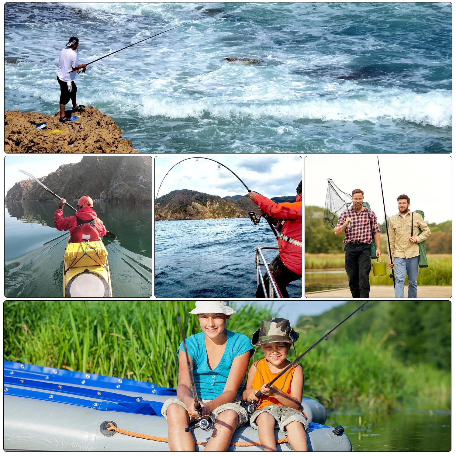 Description Picture 3 of itemSougayilang Fishing Rod and Reel Combo Telescopic Fishing Rod Spinning Reel Max Drag 20Kg for Saltwater Freshwater Beach Fishing