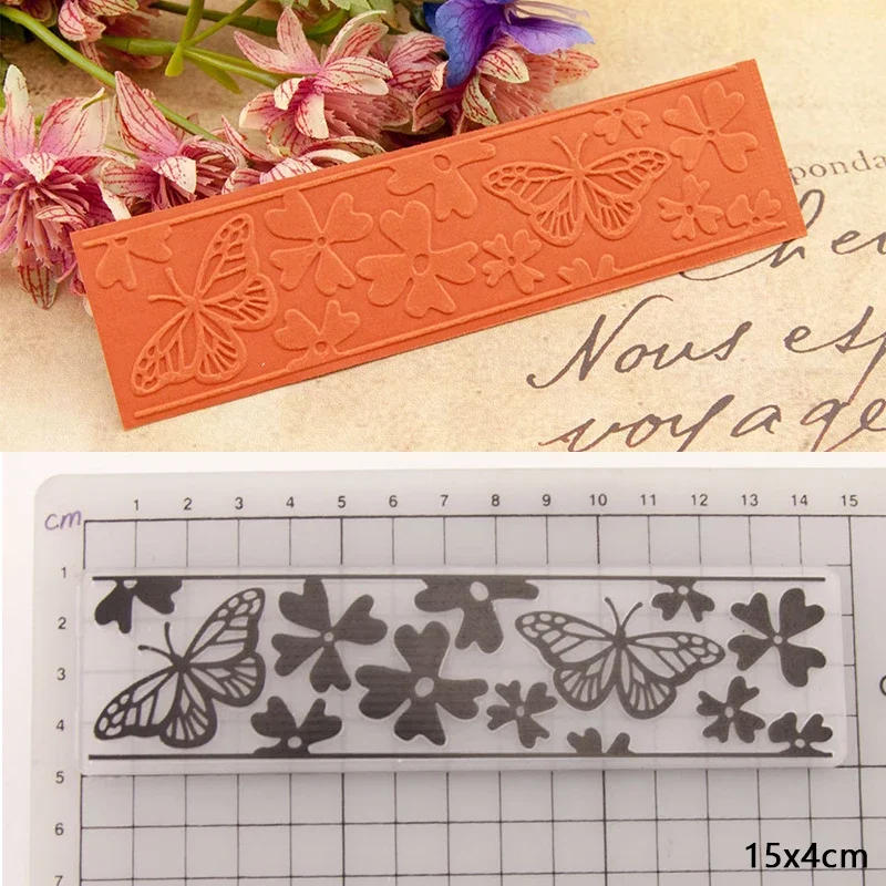 Description Picture 4 of item3D Embossing Folder Plastic Template for DIY Scrapbooking Craft Photo Album Card Holiday Handmade Decor Supplies 15x3cm