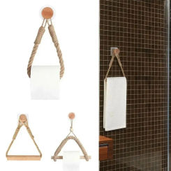 Toliet Paper Holder Wall Mounted Nail-free Home Hotel Decoration Paper Towel Rack with Movable Suction Cup Toilet Accessories