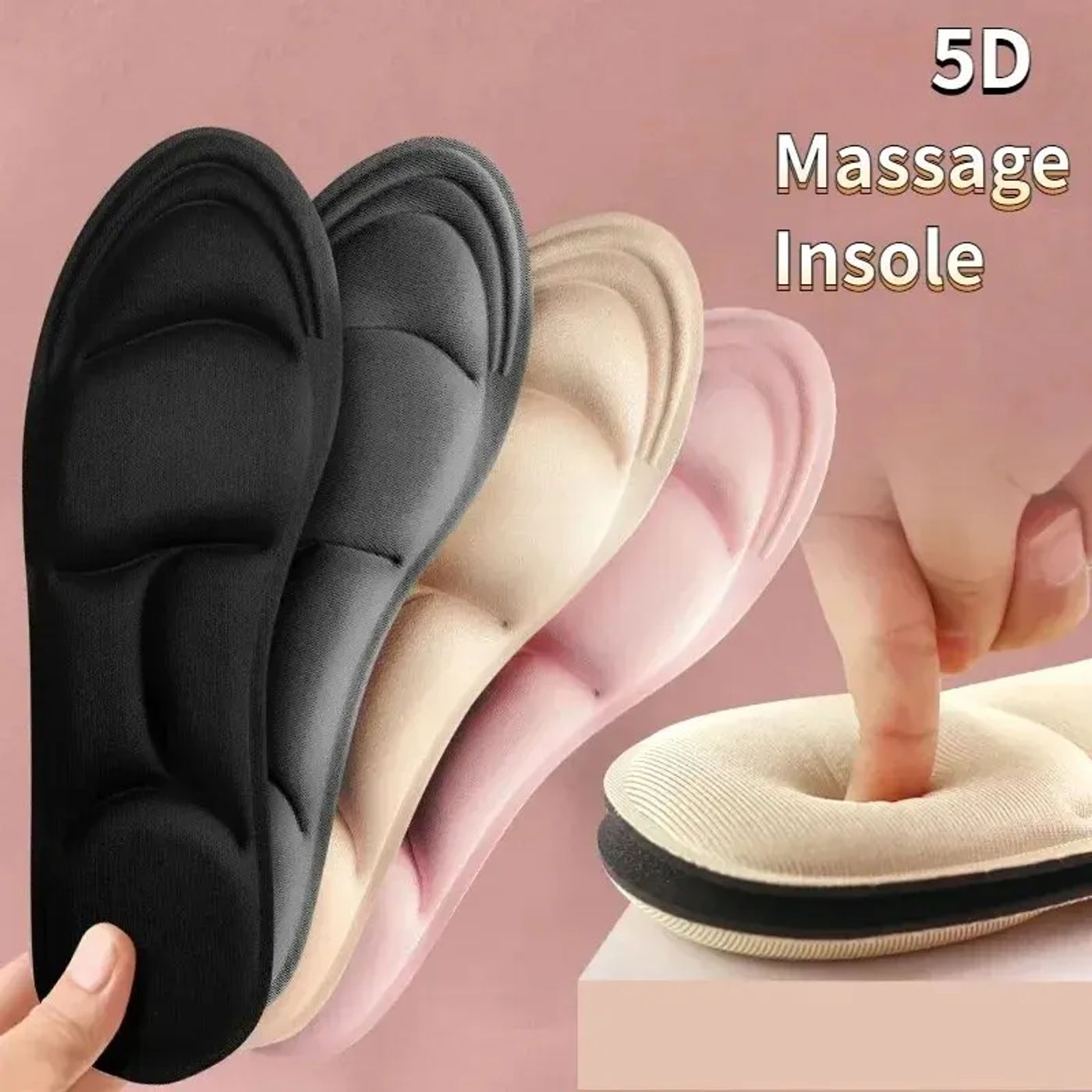 Description Picture 3 of item5D Massage Memory Sport Insoles Shoes Breathable Cushion Men Women Orthopedic Arch Support Insoles Care Orthopedic Insole