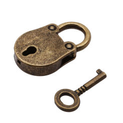 Bronze Vintage Old Antique Style Mini Archaize Padlocks Key Lock With Key Lock Home Usage Hardware Decoration