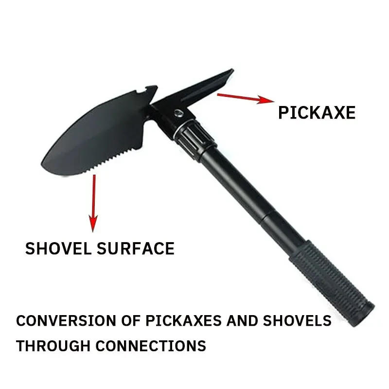 Description Picture 4 of item1PC Engineer Shovel Military Shovel Outdoor Multifunctional Folding Garden Hand Tools Vehicle Camping Fishing Spade Pickaxe New