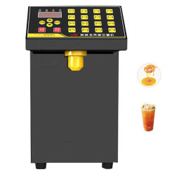 Food Processors Automatic Fructose Dispenser Stainless Steel Syrup Bubble Tea Shop Quantitative Machine 8L 16 Buttons 220V