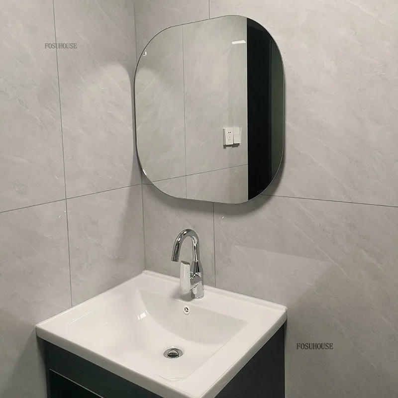 Description Picture 2 of itemNordic Smart Bath Mirrors Led Light Anti-fog Wall-mounted Bathroom Mirrors Toilet Makeup Mirror Creative Hotel Bathroom Mirror