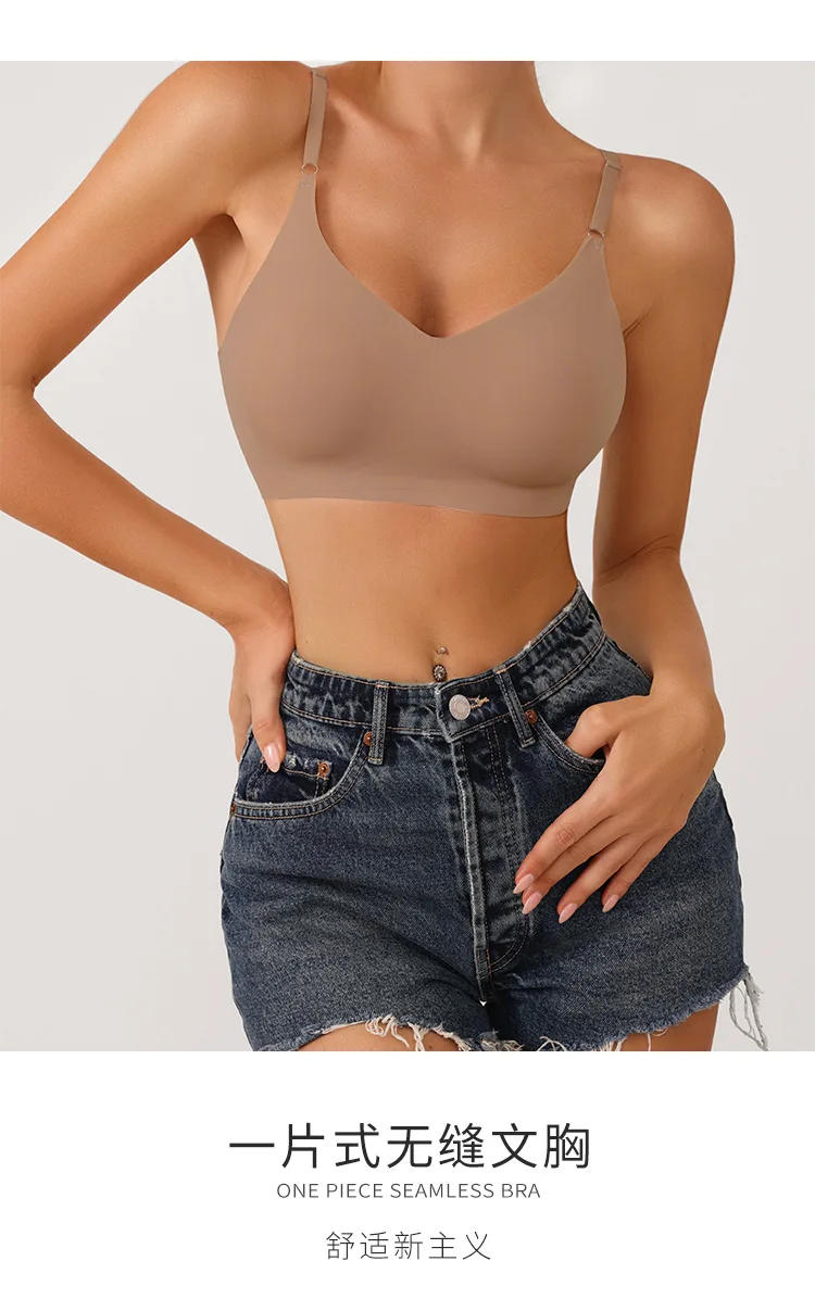 Description Picture 3 of itemSeamless Bras for Woman Push Up Underwear Sleep Removable Padded Bralette One Piece Brassiere Wireless Comfort Intimate Sexy