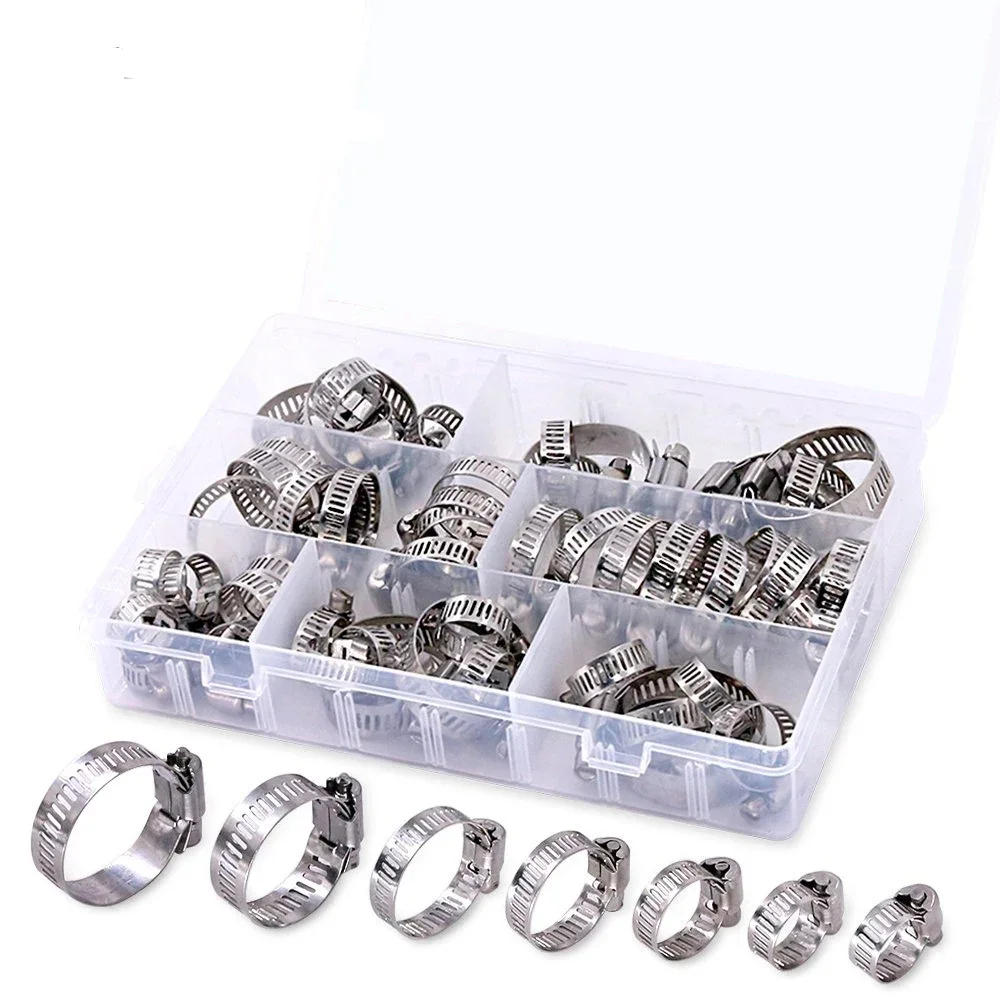 Description Picture 3 of item60pcs 8-38mm Adjustable Stainless Steel Screw Band Hose Clamps Car Fuel Hose Clamps Pipe Clamp Worm Gear Clip Hose Clamp