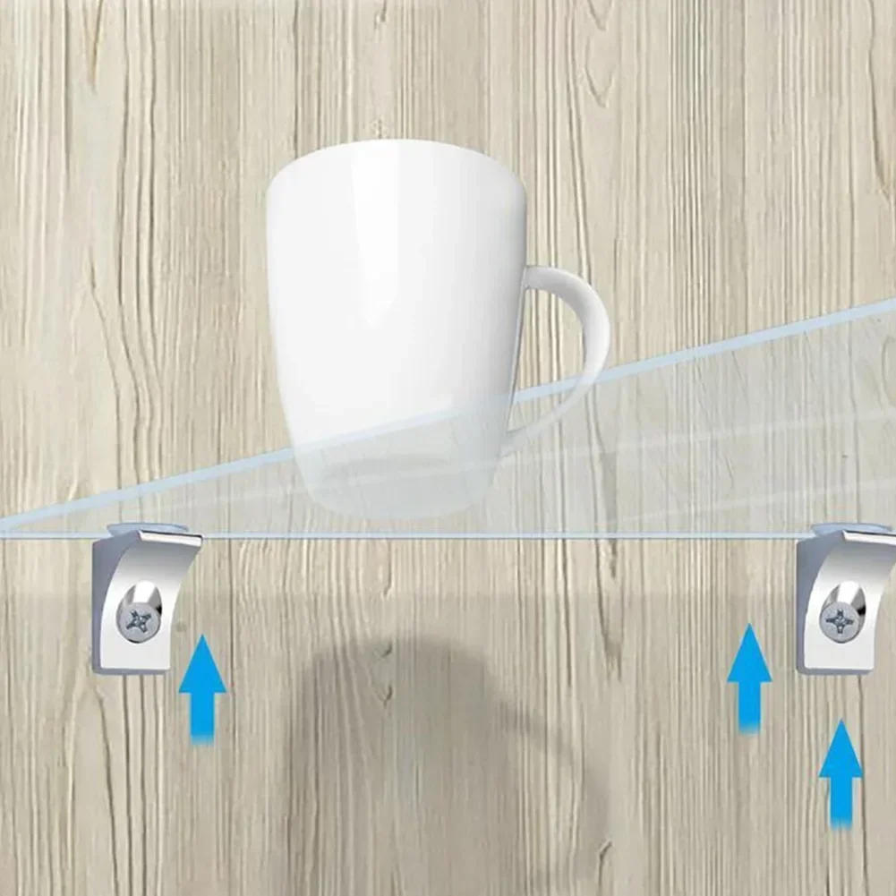 Description Picture 6 of item20Pcs Right Angle Glass Shelf Suction Cup Fixing Support Clip Bracket Clamp Holder For Board Cabinets Wardrobes Furniture