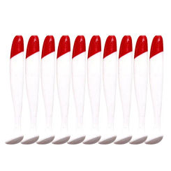 7cm 9cm 12cm 10 Pcs / Bag T-tail Soft Bait Red Head White Bionic Bait Fishing Supplies