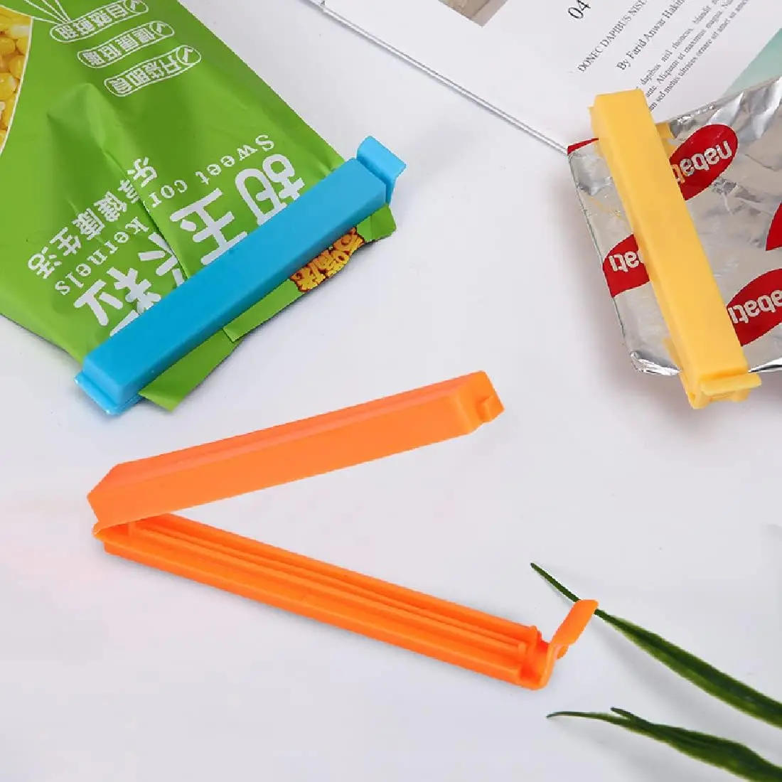 Description Picture 5 of item3-10PCS Bag Clips Snack Fresh Food Storage Bag Sealer Kitchen Tool accessories Mini Vacuum Sealer Clamp Food Bag Clips