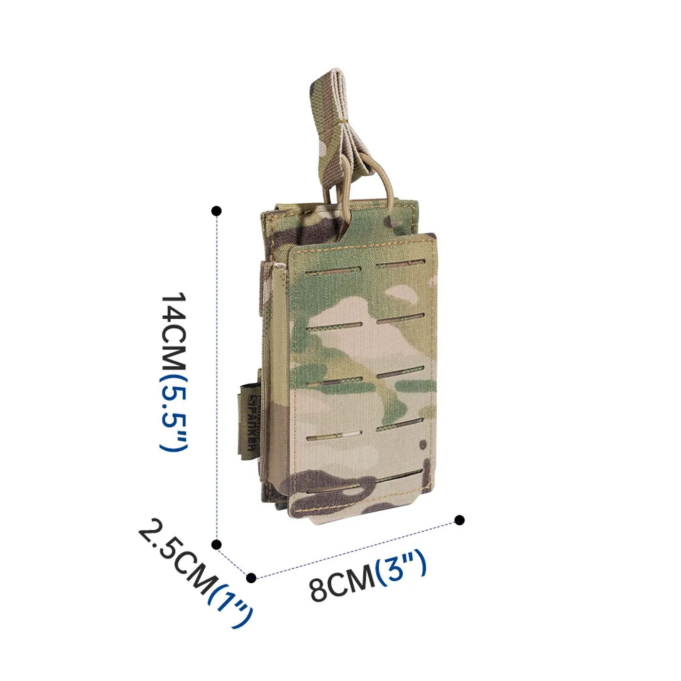 Description Picture 2 of itemTactical Molle Pouch Single Magazine Pouch Double-Layer Mag Pouches Universal Cartridge Holder for M4 M14 M16 AK AR