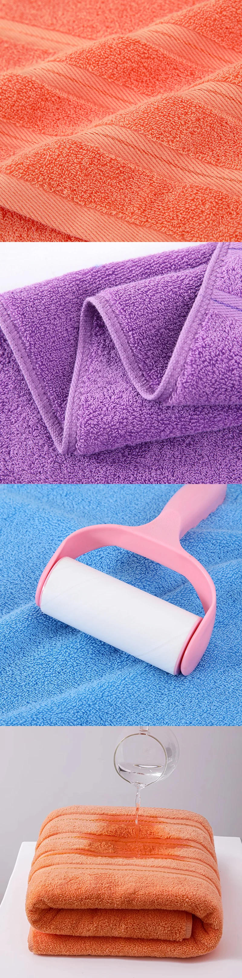 Description Picture 3 of itemThickened 100% Cotton Bath Towel Premium Striped Towel Set Combed Cotton Bath Towel Set High Hotel Bathrooml Face Towel